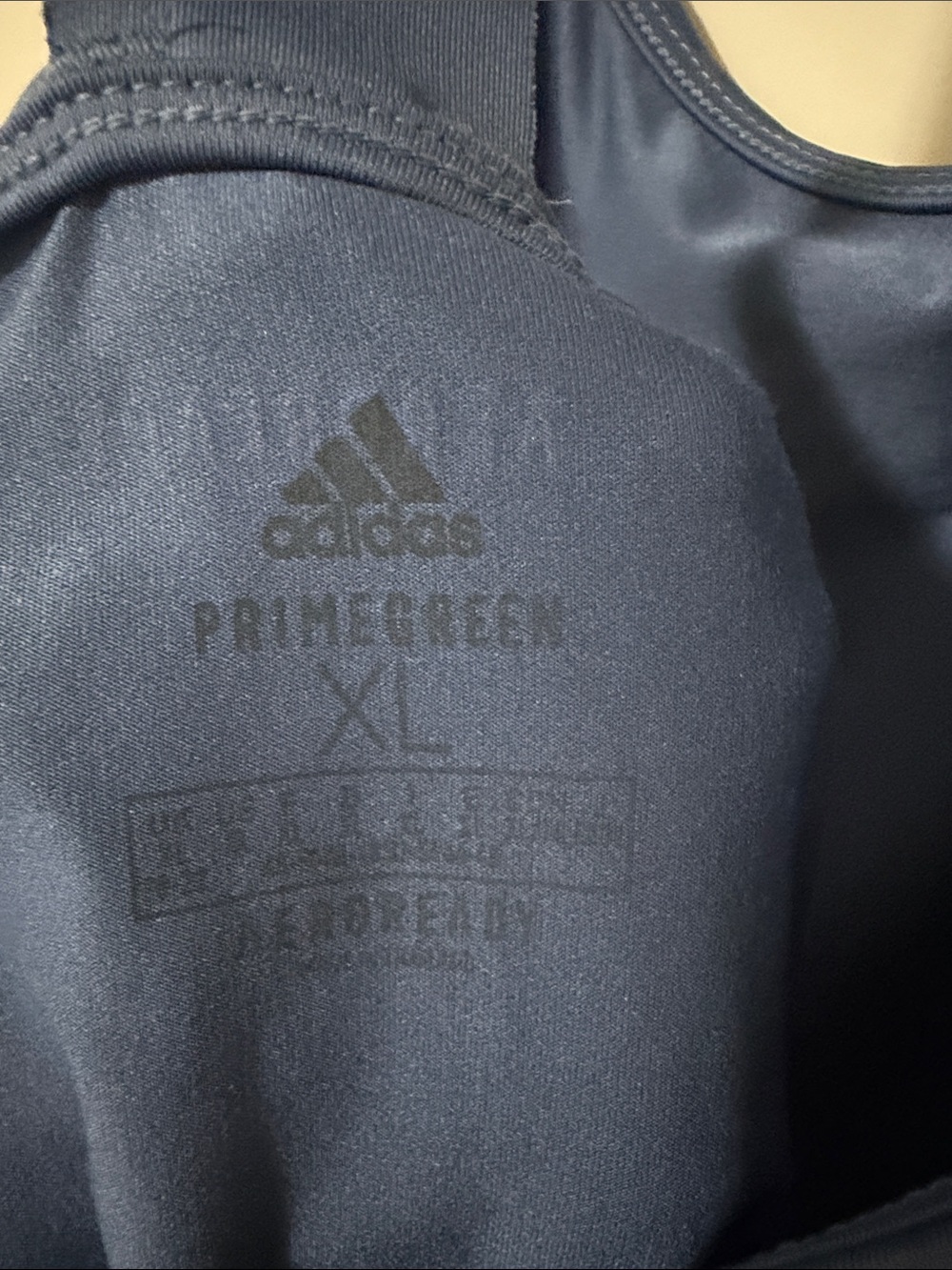 adidas Blue Racerback Performance Tank Top - Picture 2 of 3